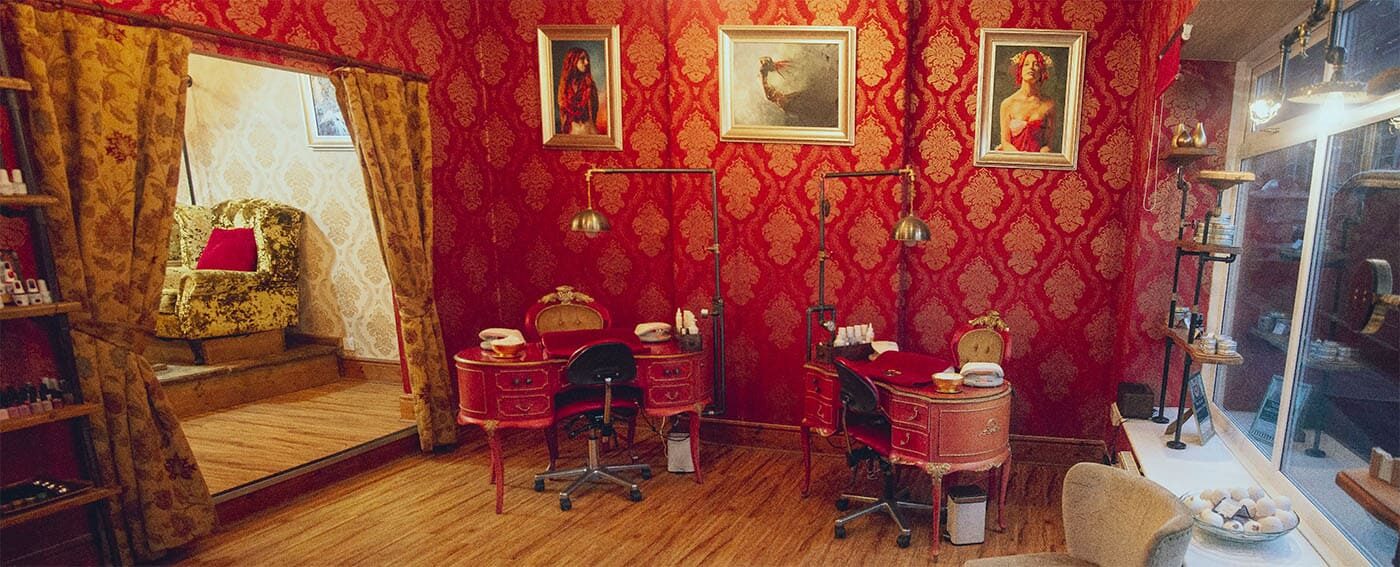Gilded Dreams Salon Interior