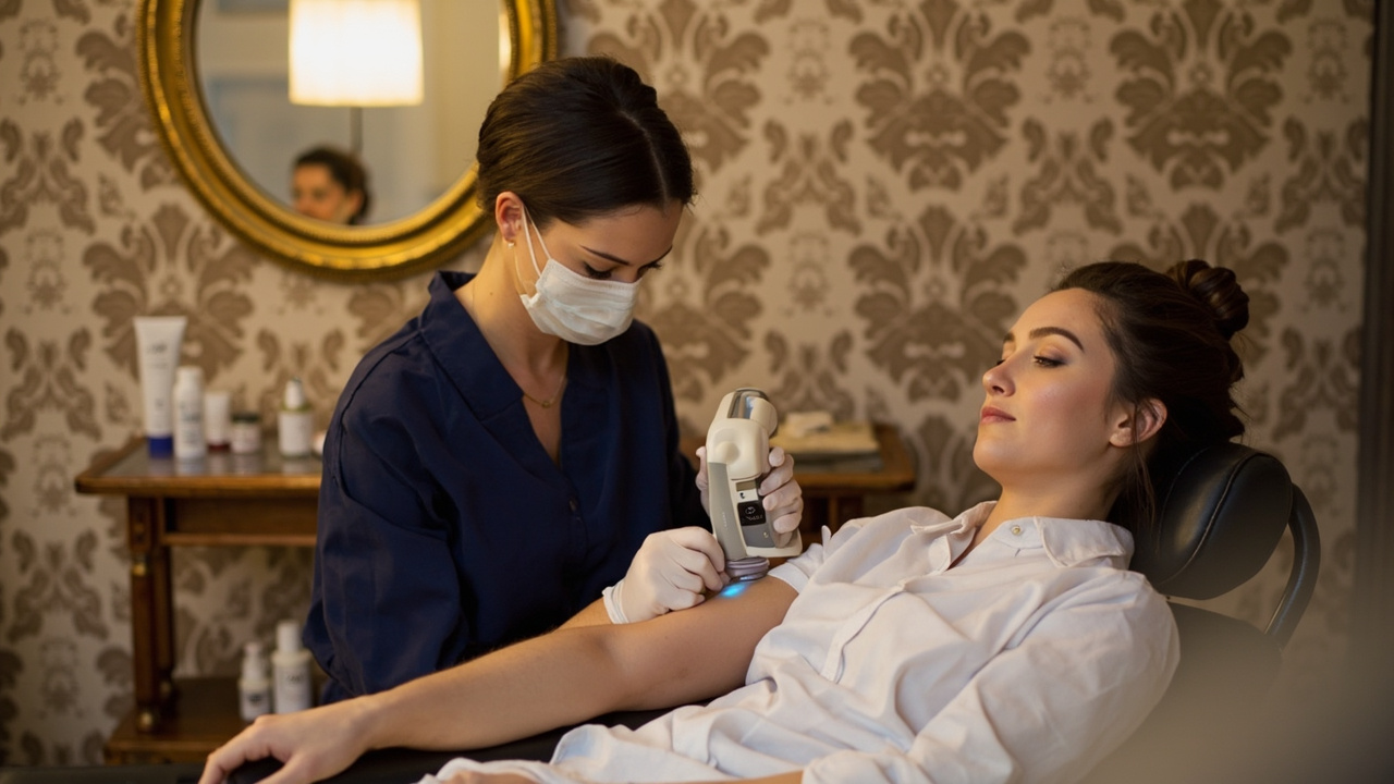 Professional cryosurgery skin treatment at Gilded Dreams