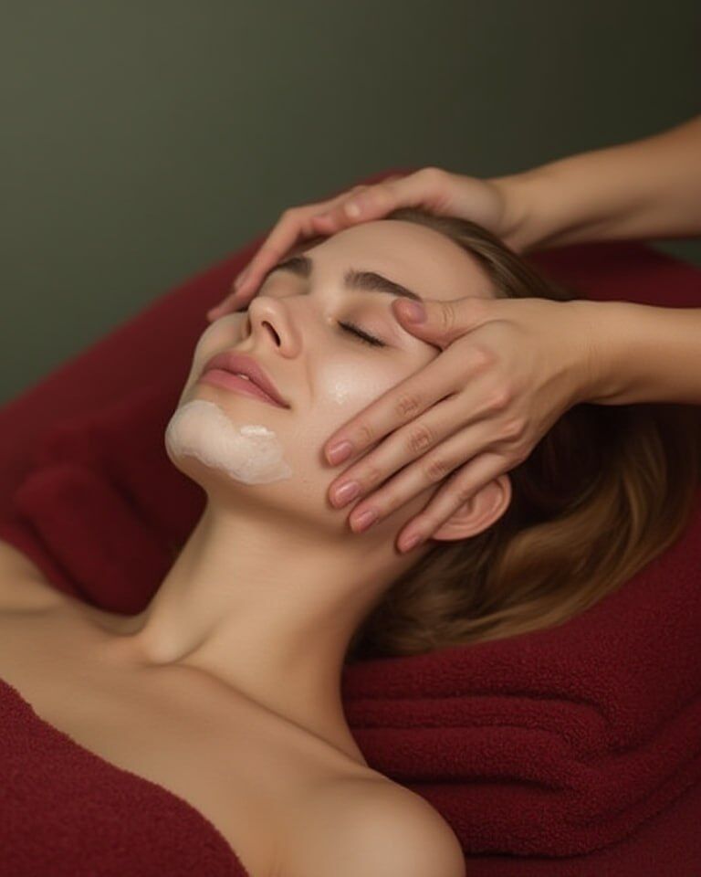 Professional facial treatment at Gilded Dreams Salon