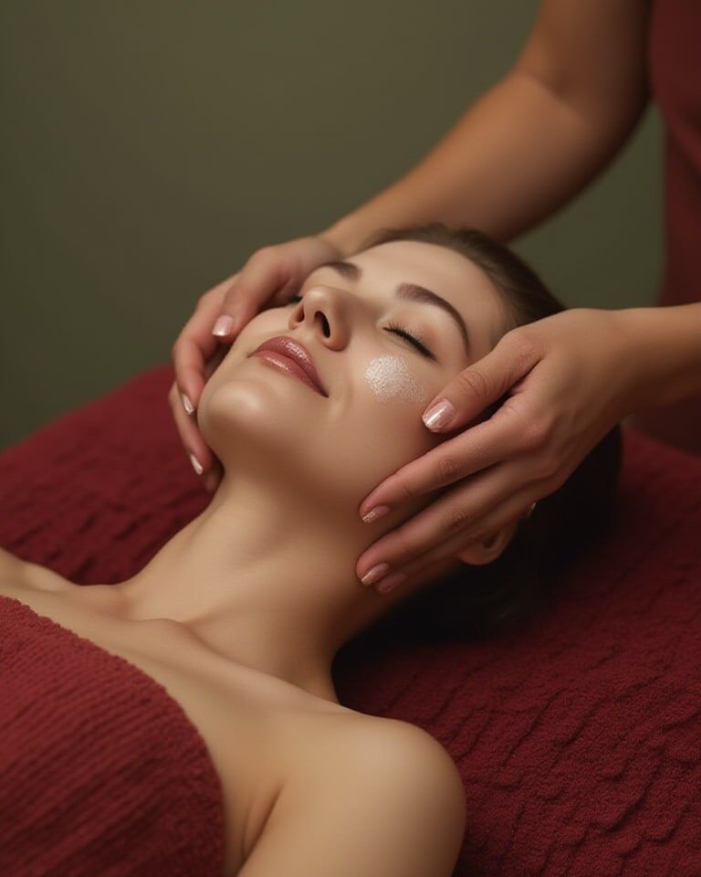 Professional facial treatment at Gilded Dreams Salon